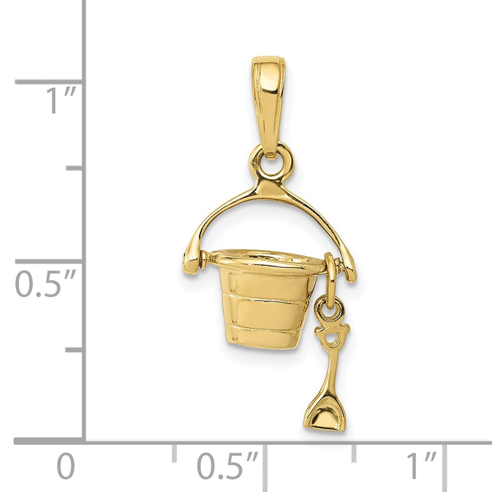 Gold Polished Pail & Shovel Pendants