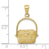 Gold Polished Basket Pendants