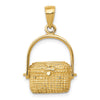Gold Polished Basket Pendants