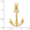 Gold Polished Anchor Pendant