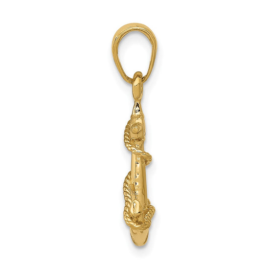 Gold Polished Anchor Pendants