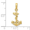 Gold Polished Anchor Pendants