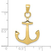 Gold Polished Anchor Pendants