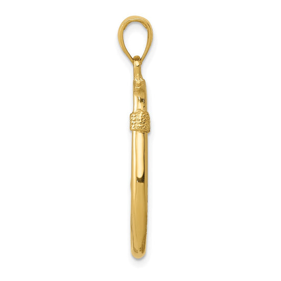Gold Polished Fish Hook Pendants