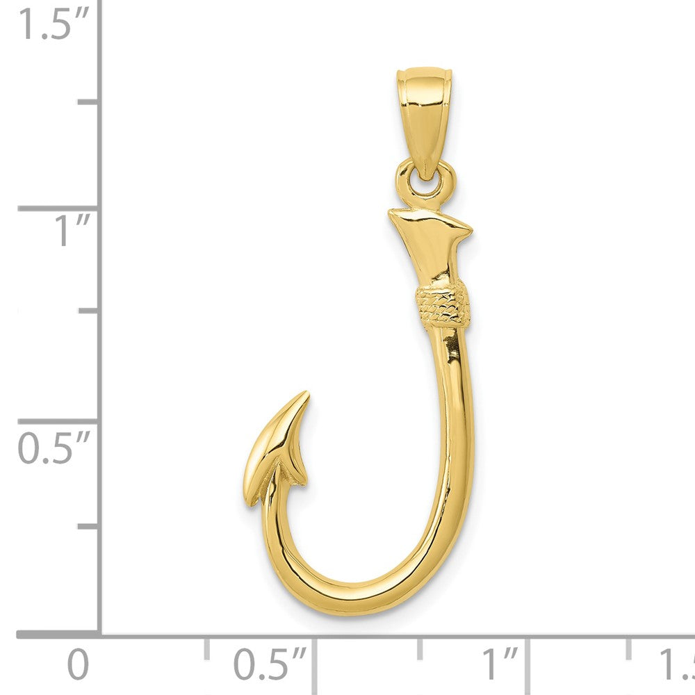 Gold Polished Fish Hook Pendants