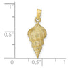 10k Conch Shell Pendant