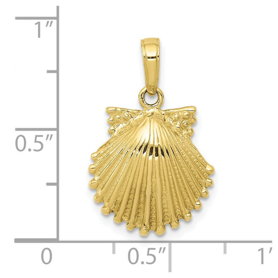 Gold Polished Sea Shell Pendants
