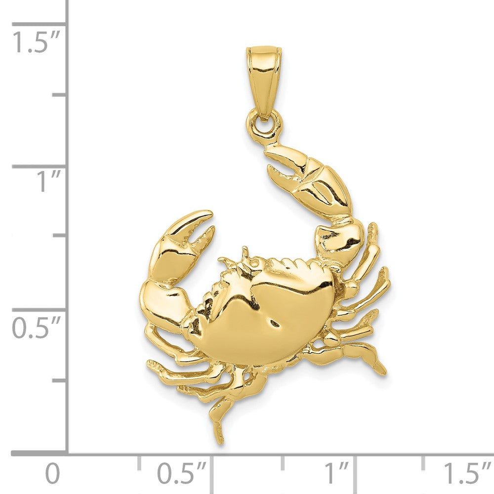 Gold Polished Crab Pendants