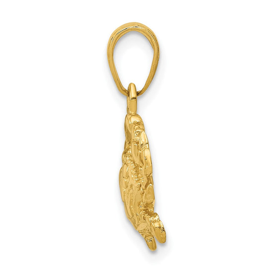 Gold Polished Crab Pendants