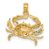 Gold Polished Crab Pendants