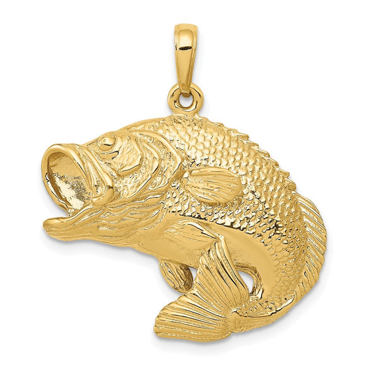 Gold Polished Fish Pendants