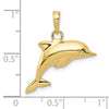 Gold Polished Dolphin Pendants