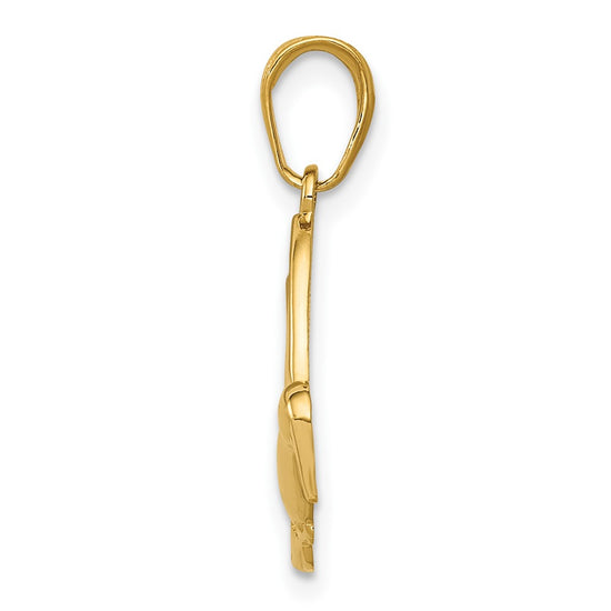 Gold Polished Hummingbird Pendants