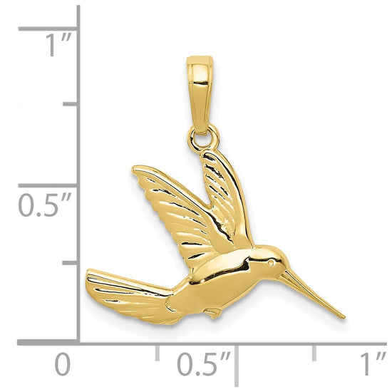 Gold Polished Hummingbird Pendants