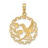 Gold Polished Hummingbird Pendants