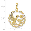 Gold Polished Hummingbird Pendants
