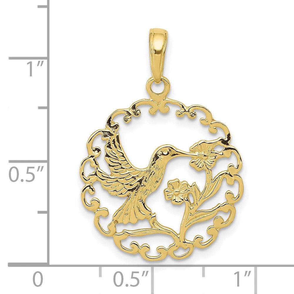 Gold Polished Hummingbird Pendants