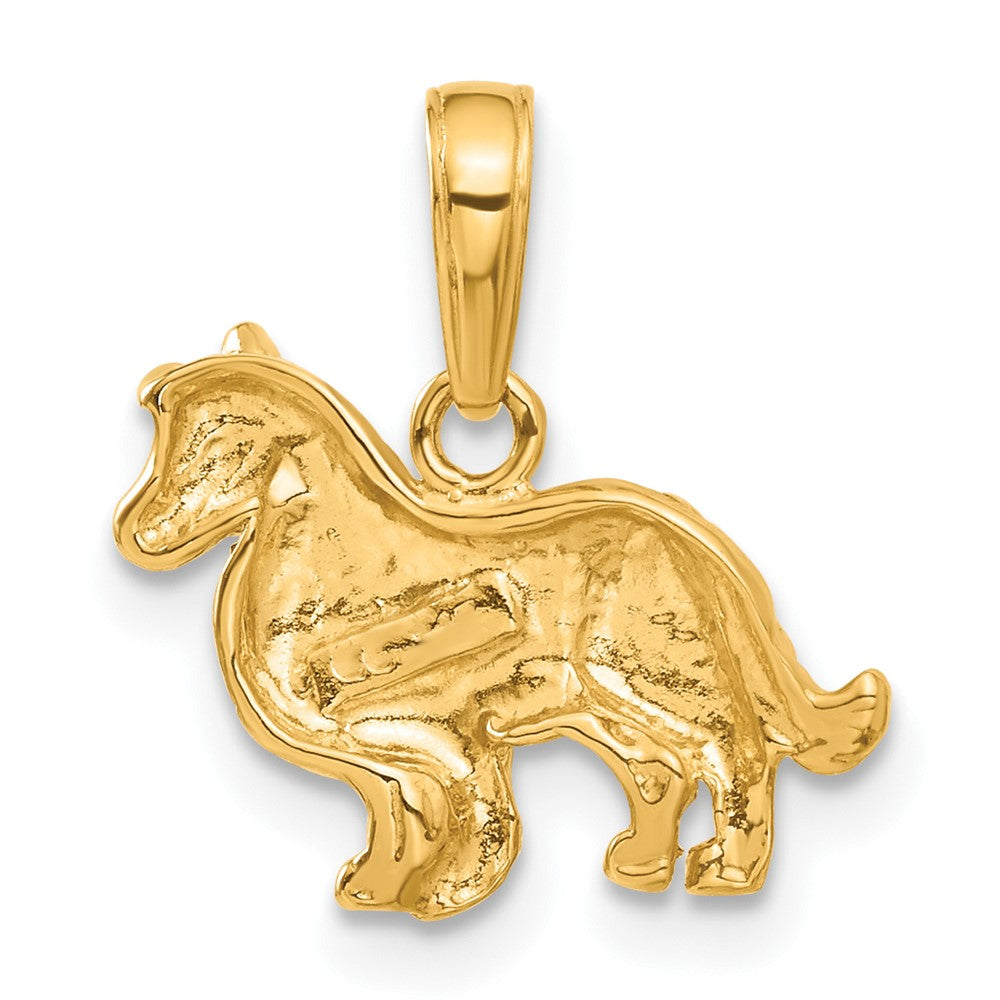 Gold Polished Dog Pendants