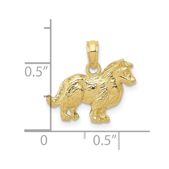 Gold Polished Dog Pendants
