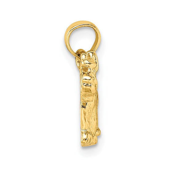 Gold Polished Dog Pendants