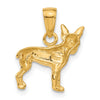 Gold Polished Dog Pendants