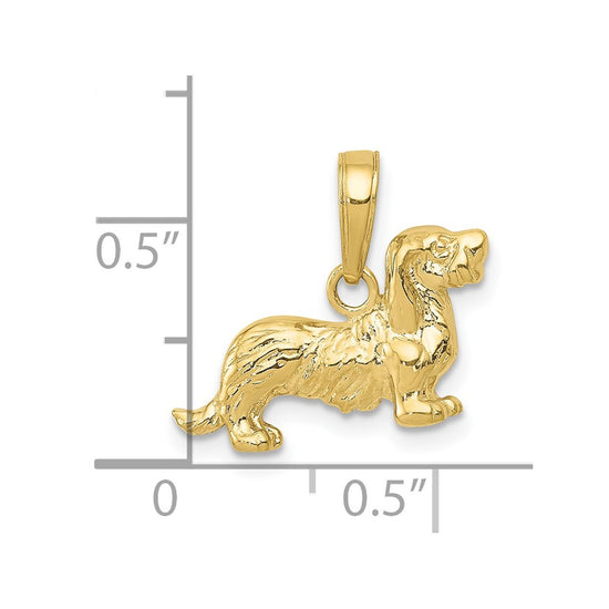 Gold Polished Dog Pendants