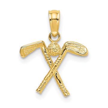 Gold Polished Golf Pendants