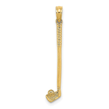 Gold Polished Golf Pendants