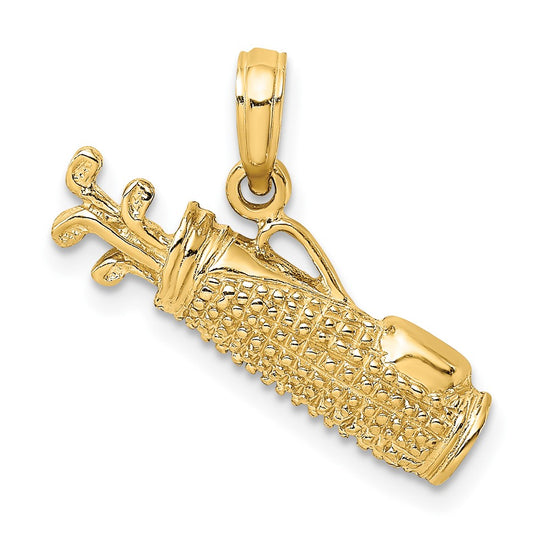 Gold Polished Golf Pendants