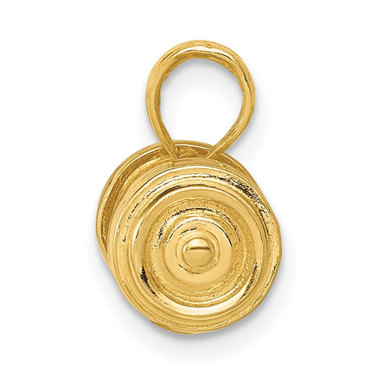 10K 3-D Single Barbell Pendant