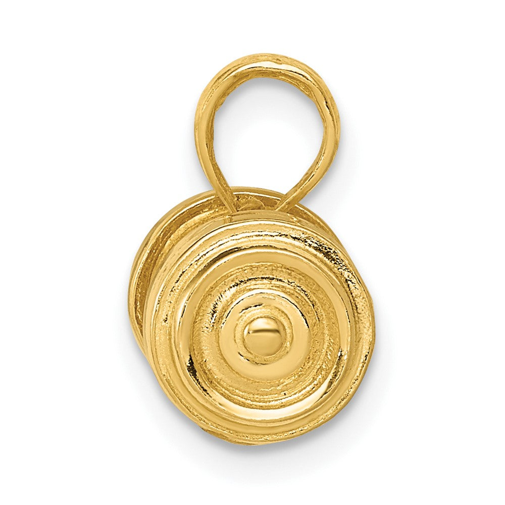 10K 3-D Single Barbell Pendant