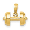 Gold Polished Barbell Pendants