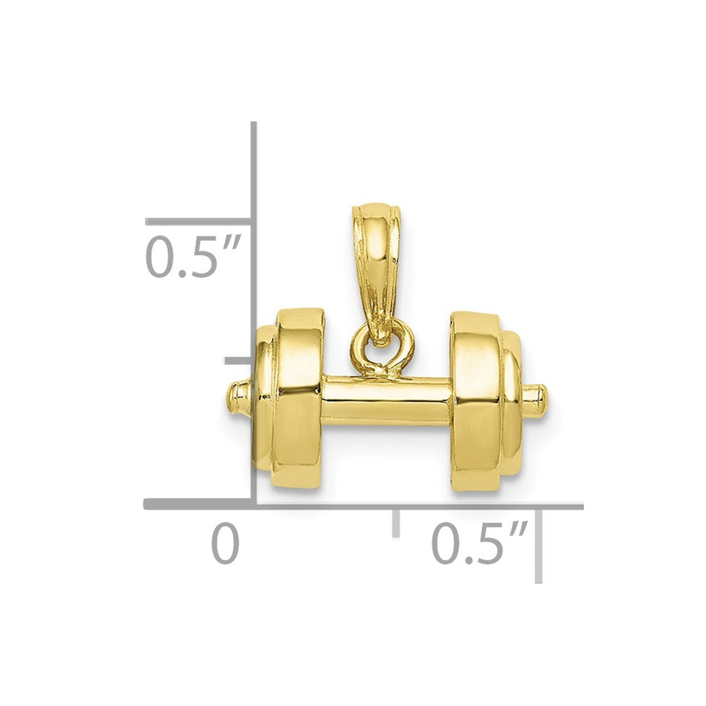 Gold Polished Barbell Pendants
