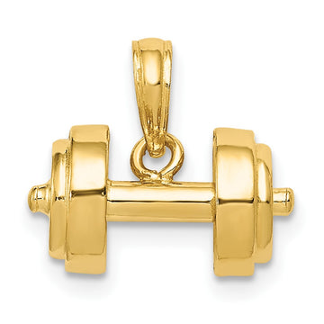 Gold Polished Barbell Pendants