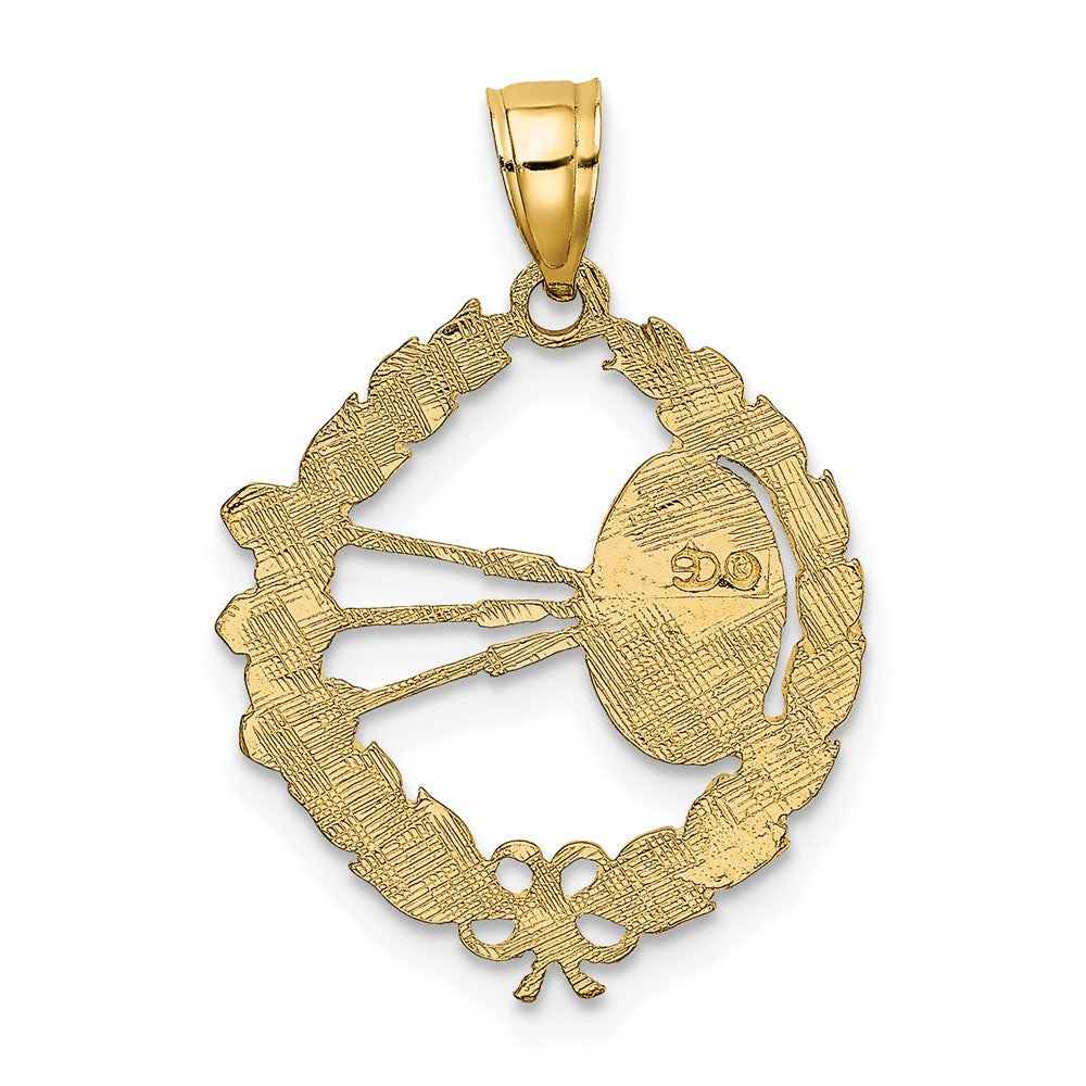Gold Polished Dartboard Pendants