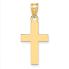 Gold Polished Flat Latin Cross Pendant
