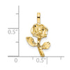 10k Yellow Gold Rose Charm