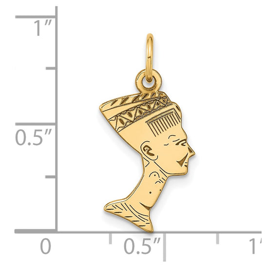 10K Nefertiti Pendant