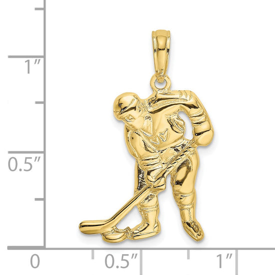 Gold Polished Hockey Pendants