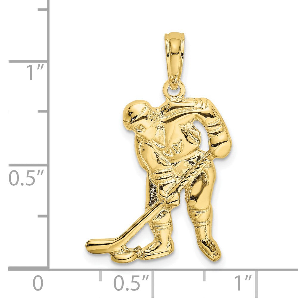 Gold Polished Hockey Pendants