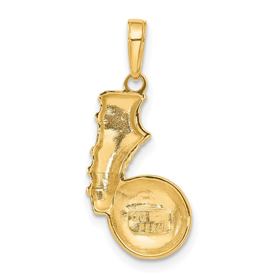 Gold Polished Soccer Pendants