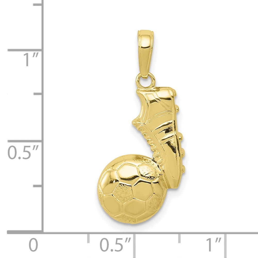 Gold Polished Soccer Pendants