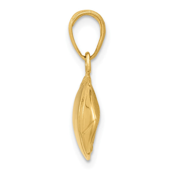 10K Football Profile Pendant