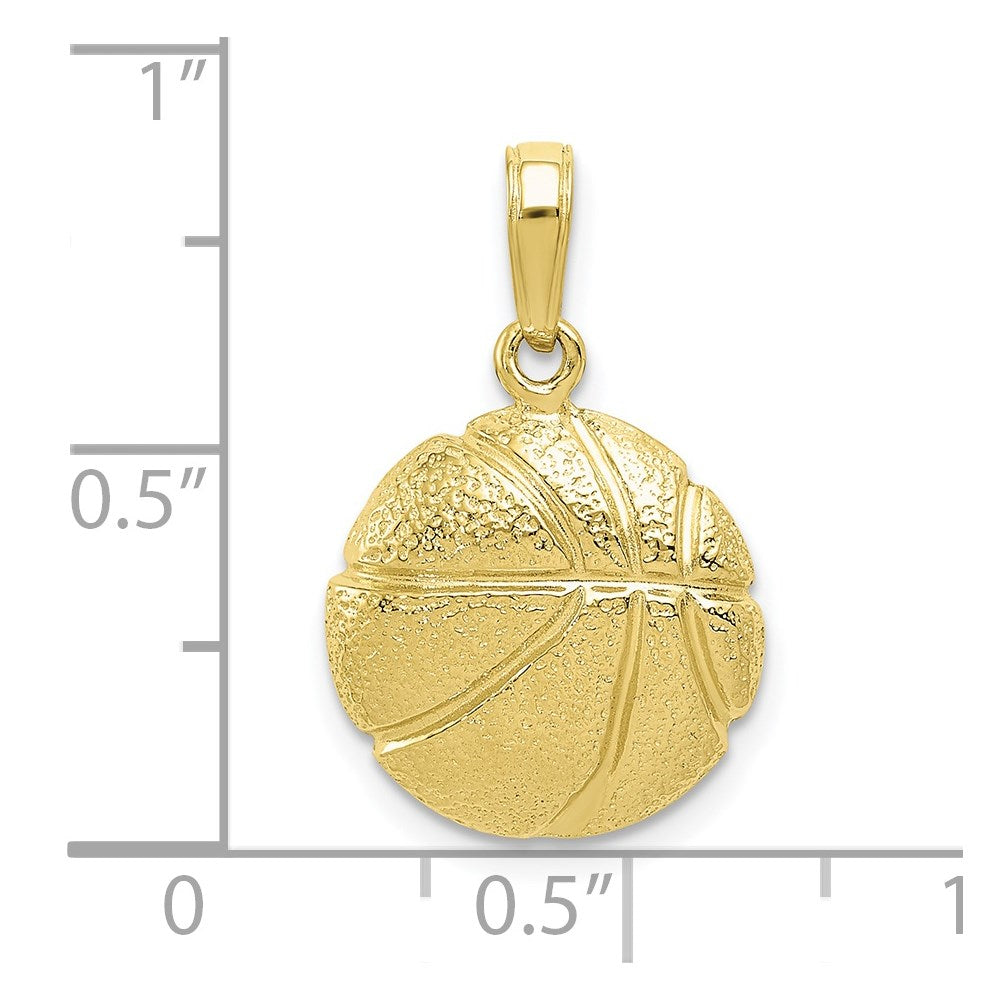 Gold Polished Basketball Pendants