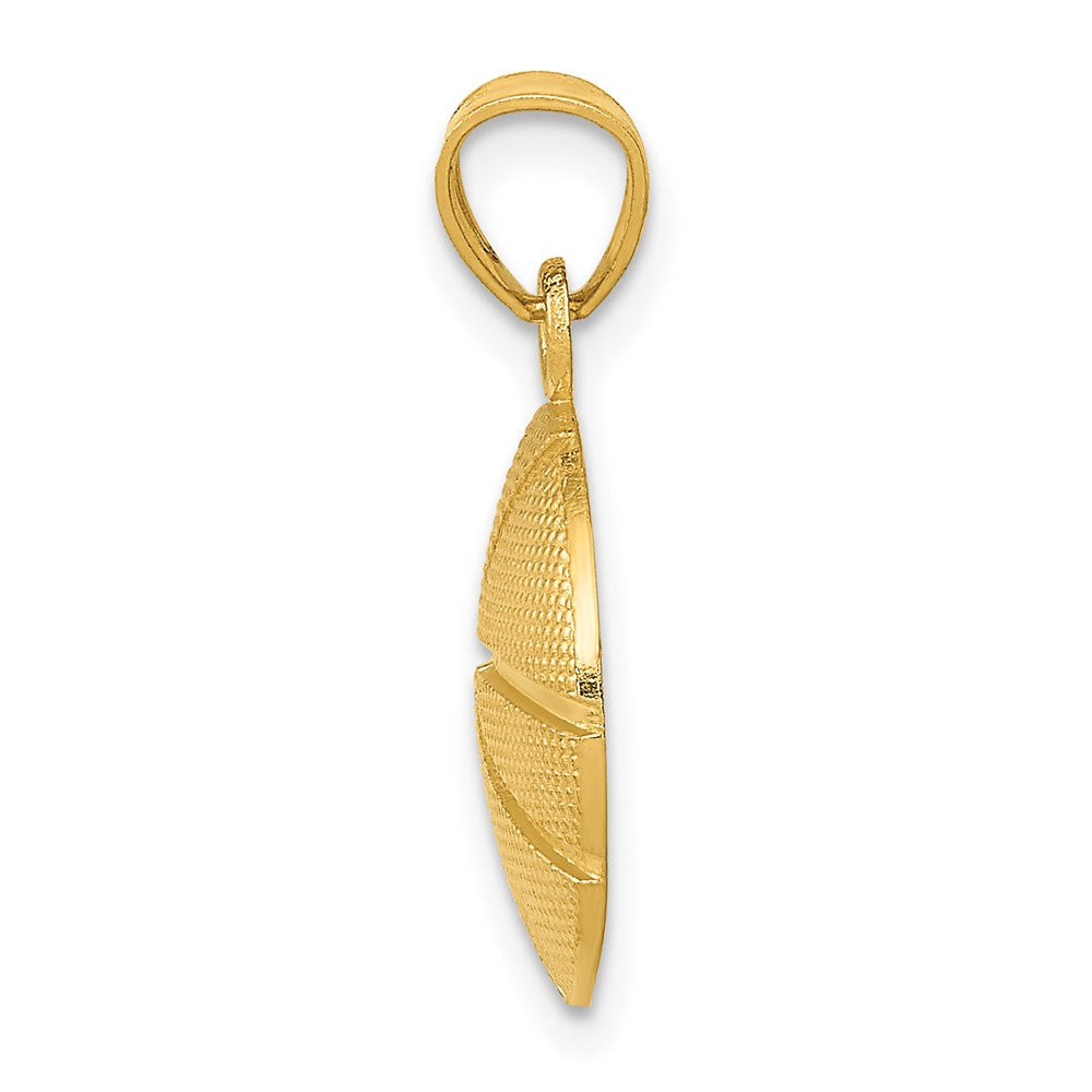 Gold Polished Basketball Pendants