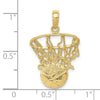 Gold Polished Basketball Pendants