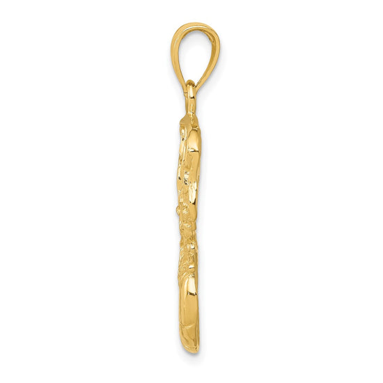 Gold Polished Basketball Pendants