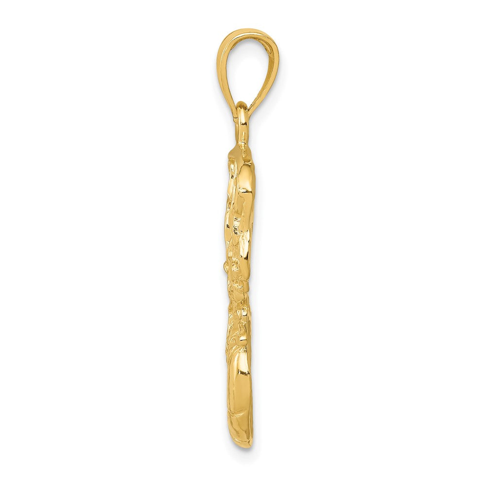 Gold Polished Basketball Pendants
