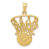 Gold Polished Basketball Pendants