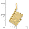 10K  3D Lord's Prayer Bible Pendant